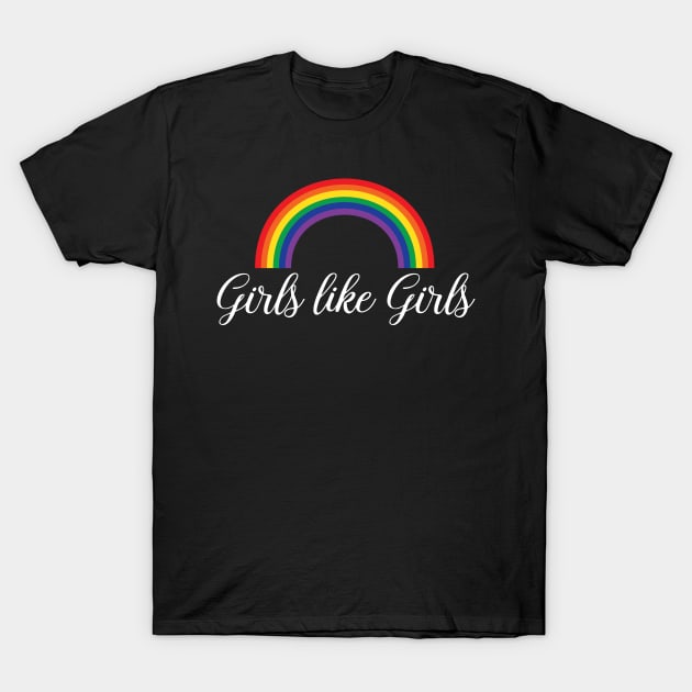 Girls Like Girls LGBT Gay Pride Lesbian T-Shirt by LotusTee